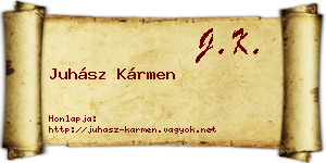 Juhász Kármen névjegykártya
