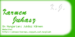 karmen juhasz business card