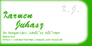 karmen juhasz business card